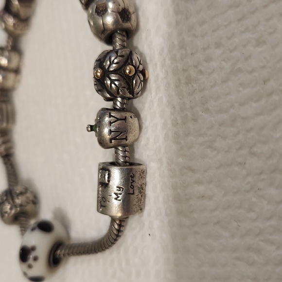 Pandora Sterling Charm Bracelet (13 charms) - Picture 4 of 12